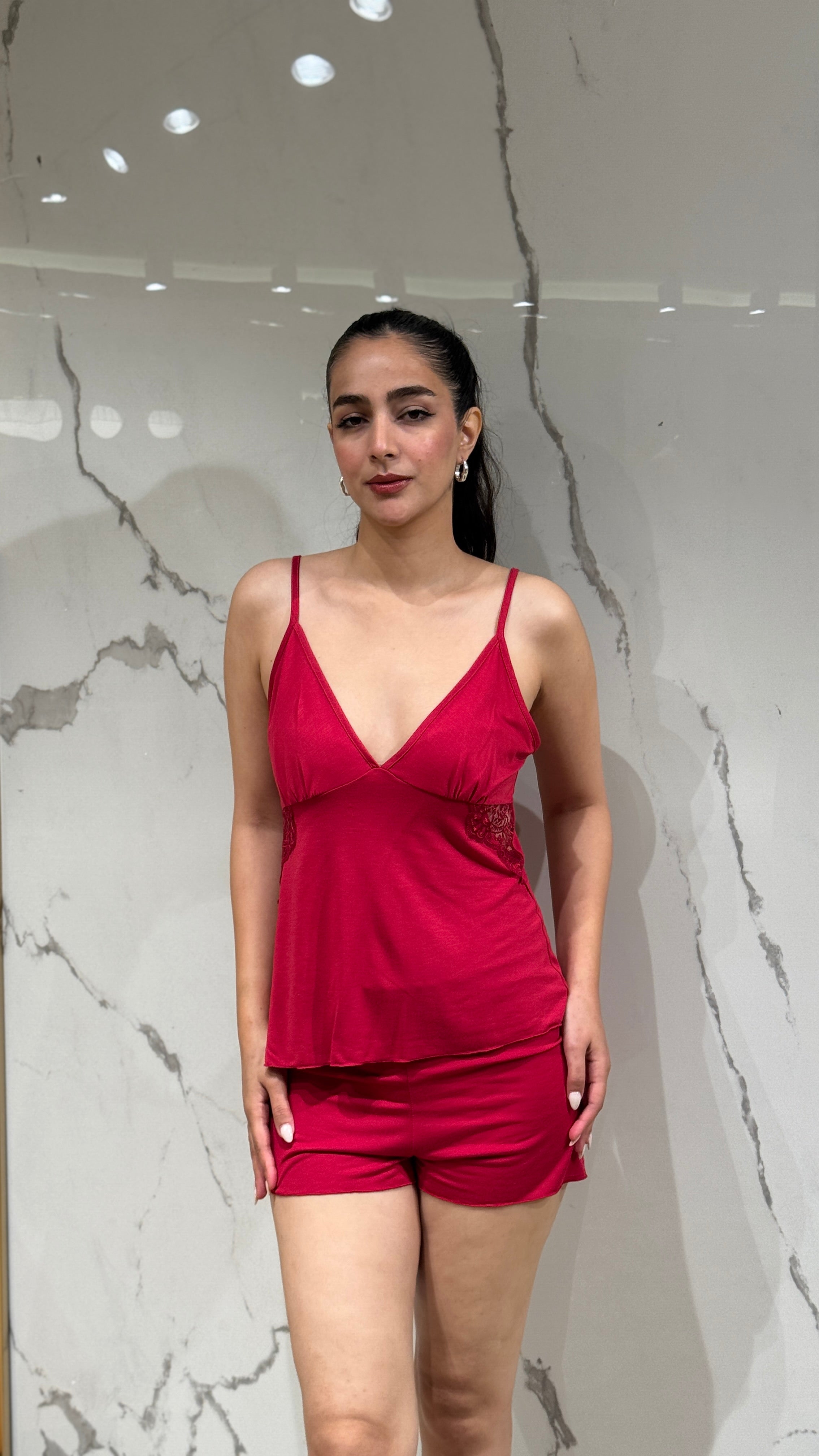 Saten Sabahlık - Dantel Detaylı 6'lı Set Takım