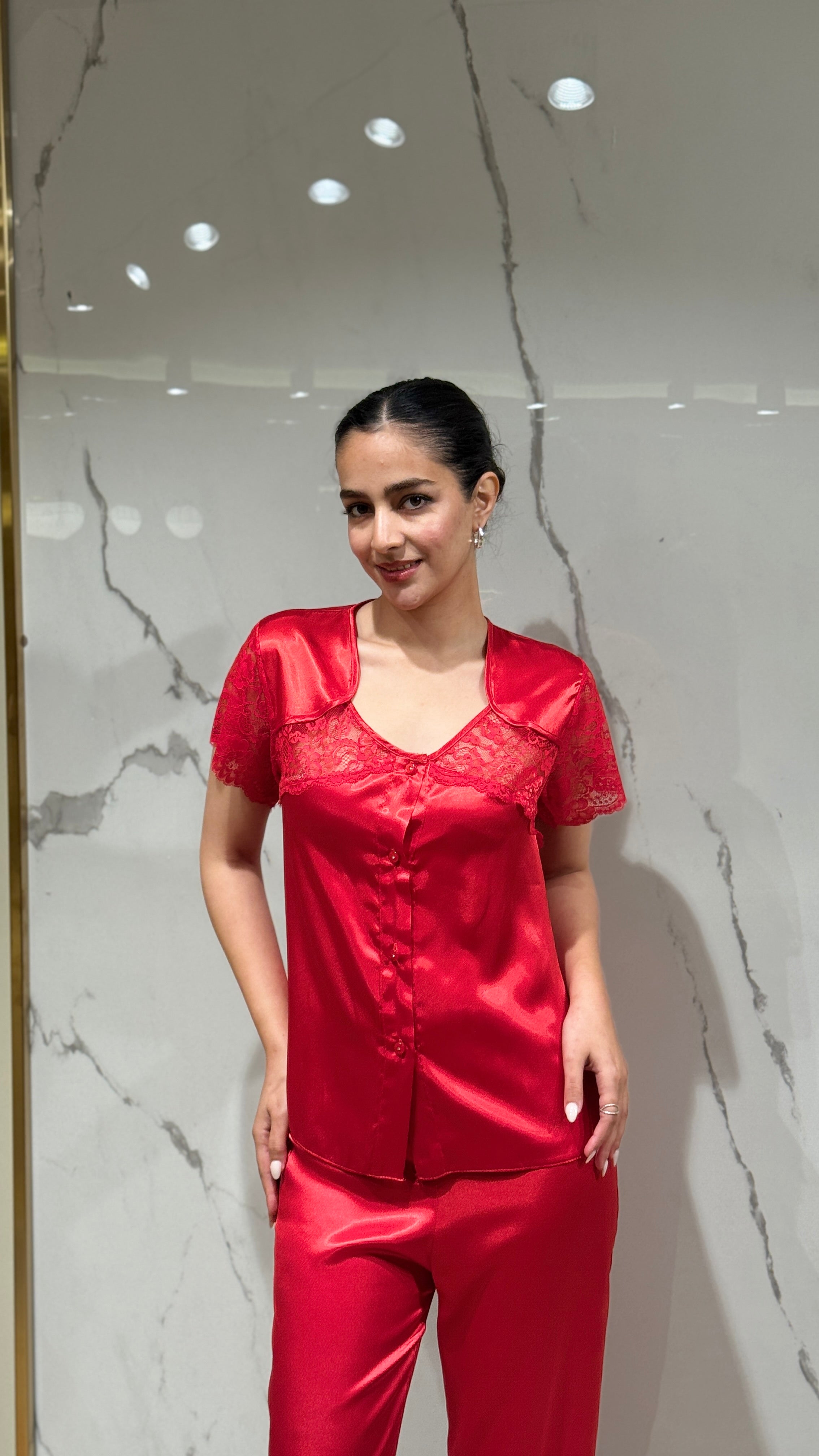 Saten Sabahlık  6'lı Set Takım