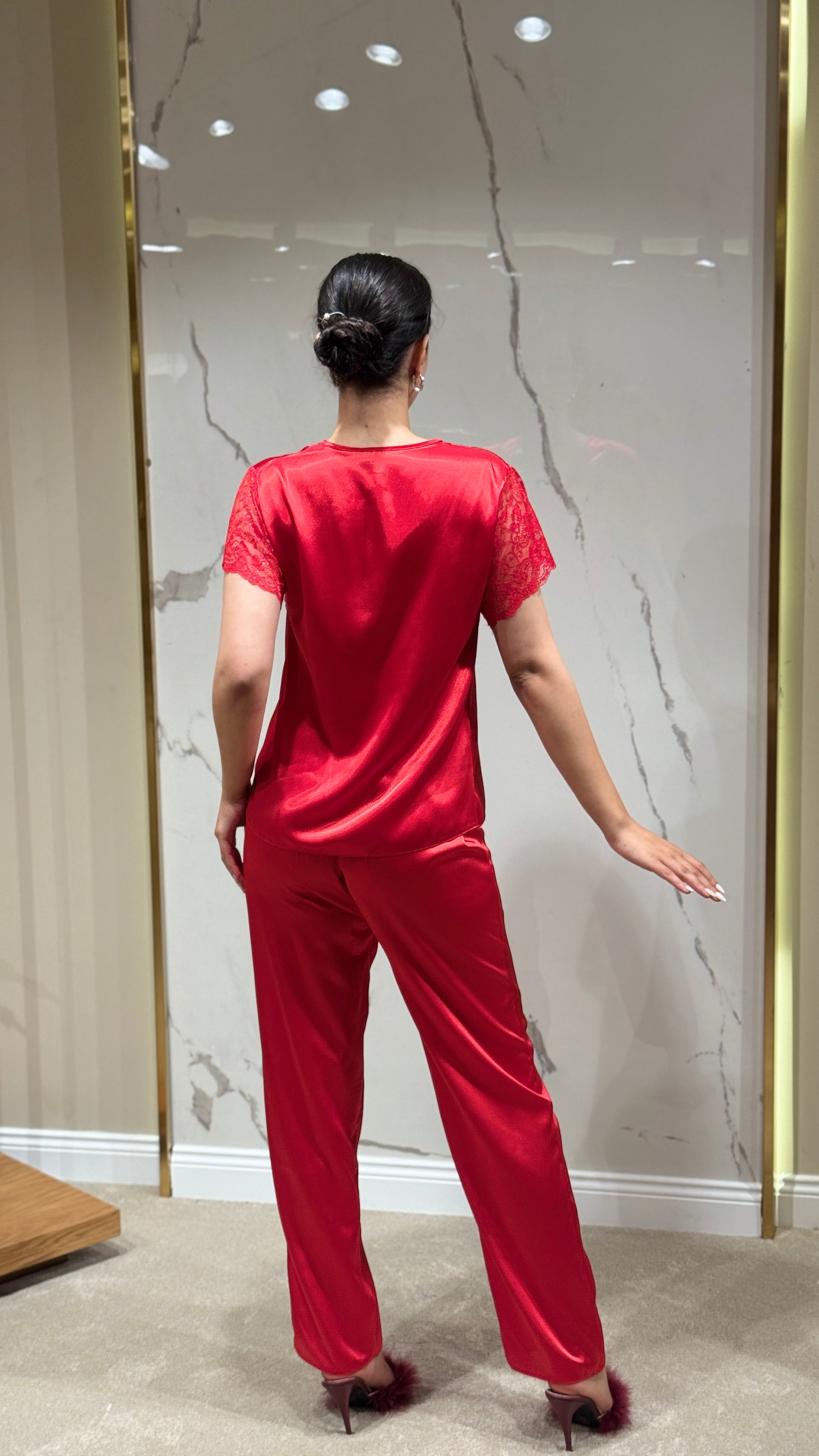 Saten Sabahlık  6'lı Set Takım