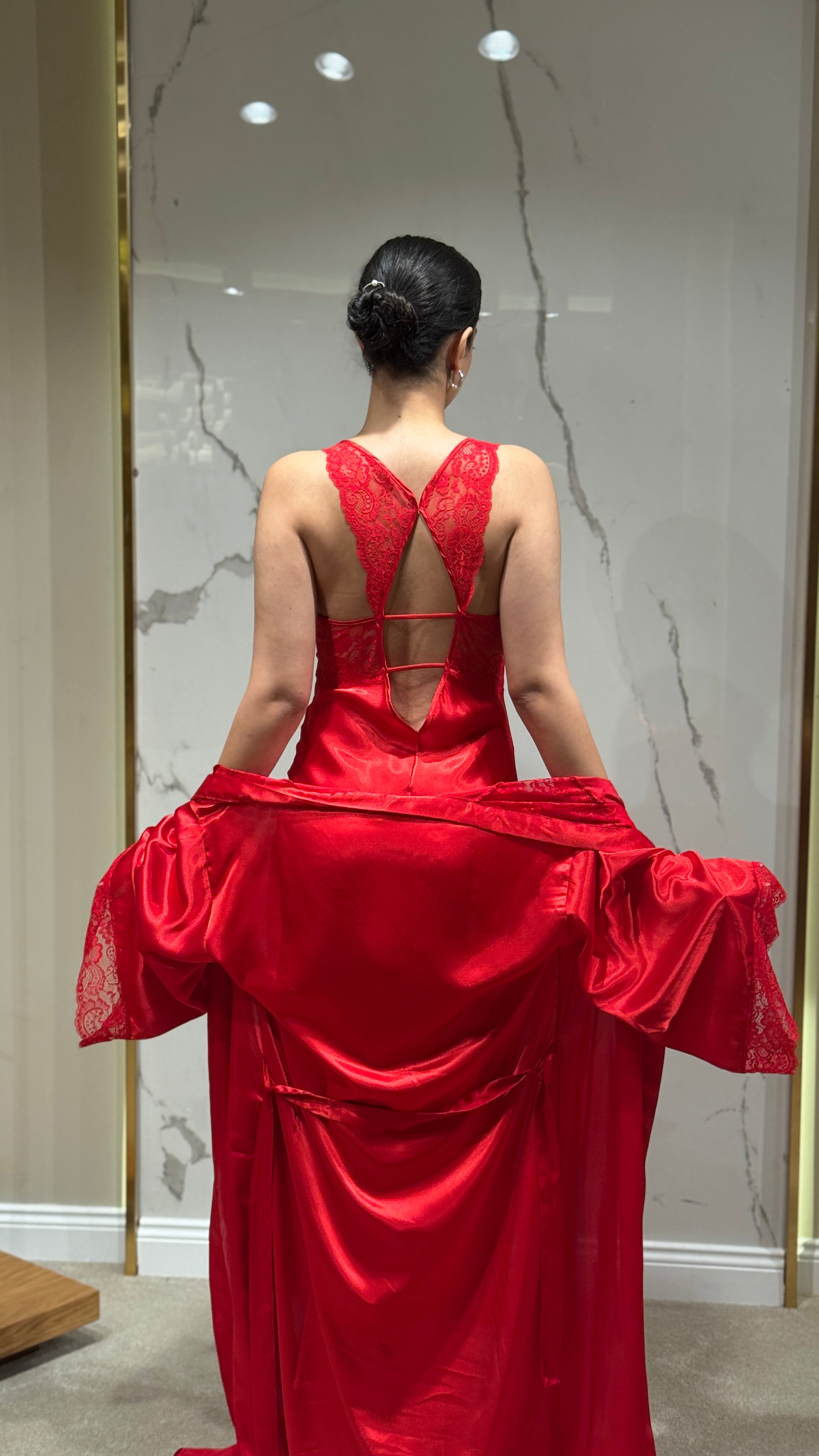 Saten Sabahlık  6'lı Set Takım