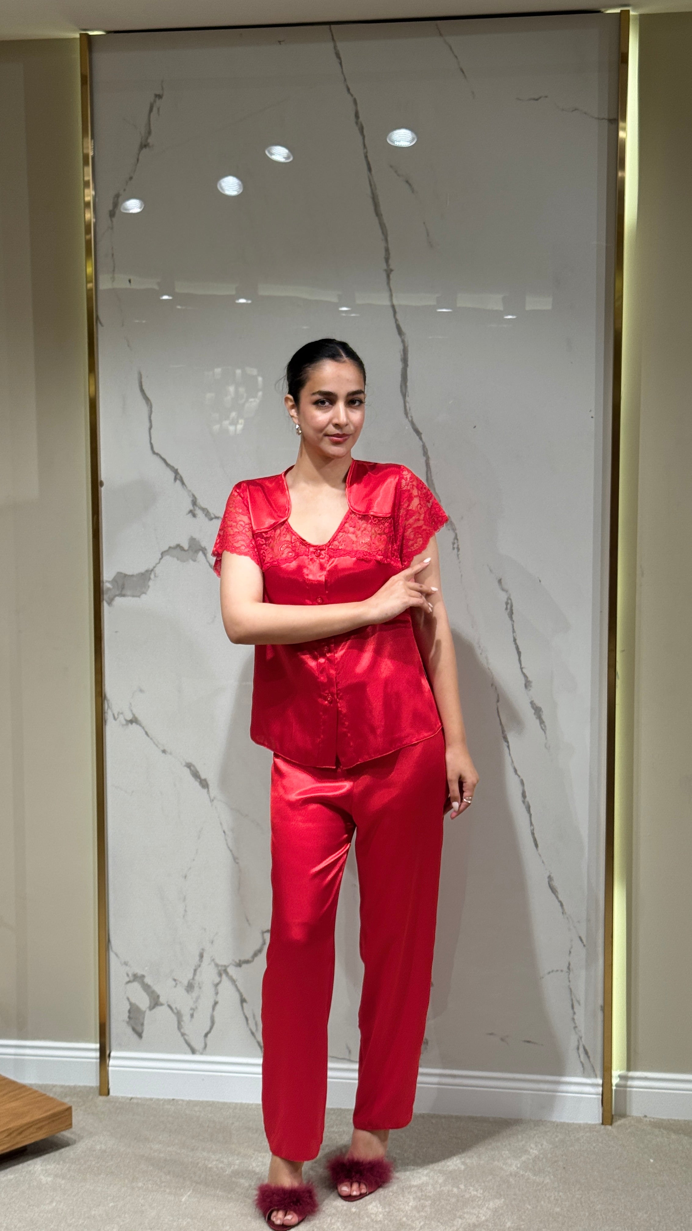 Saten Sabahlık  6'lı Set Takım