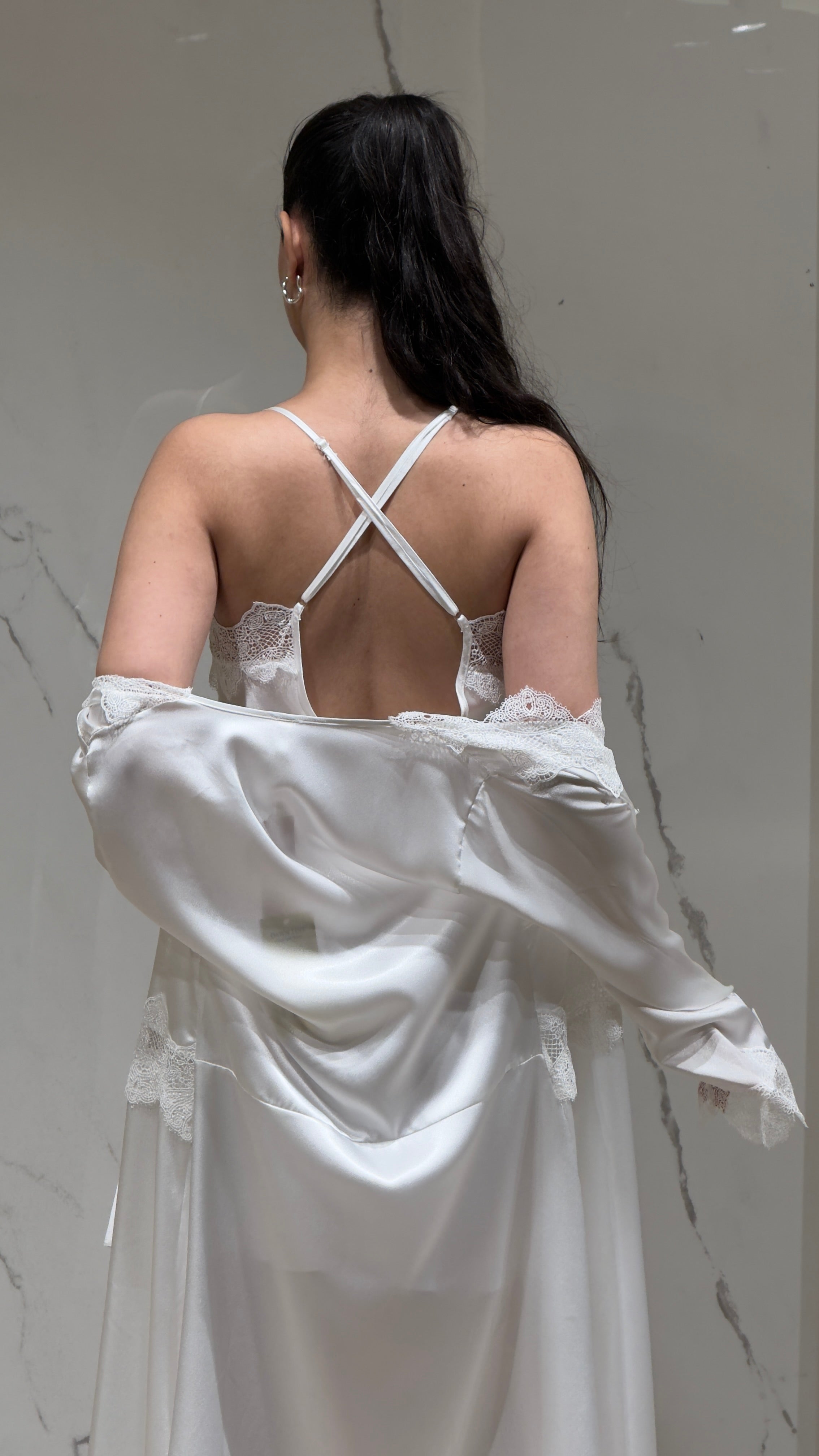 Saten Sabahlık Dantelli - 6'lı Set Takım