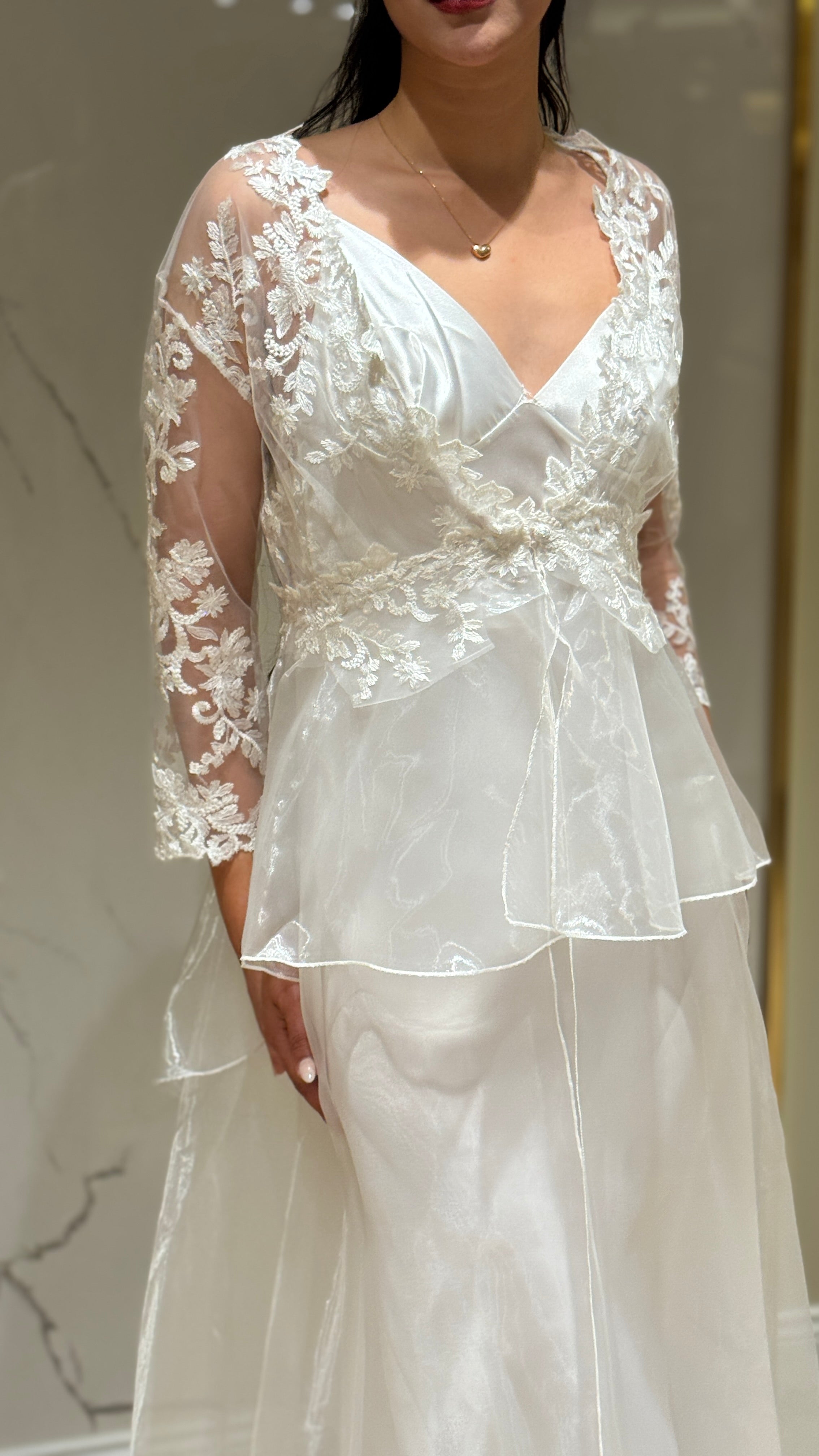 Dantel Detaylı Beyaz Sabahlık 6'lı Set