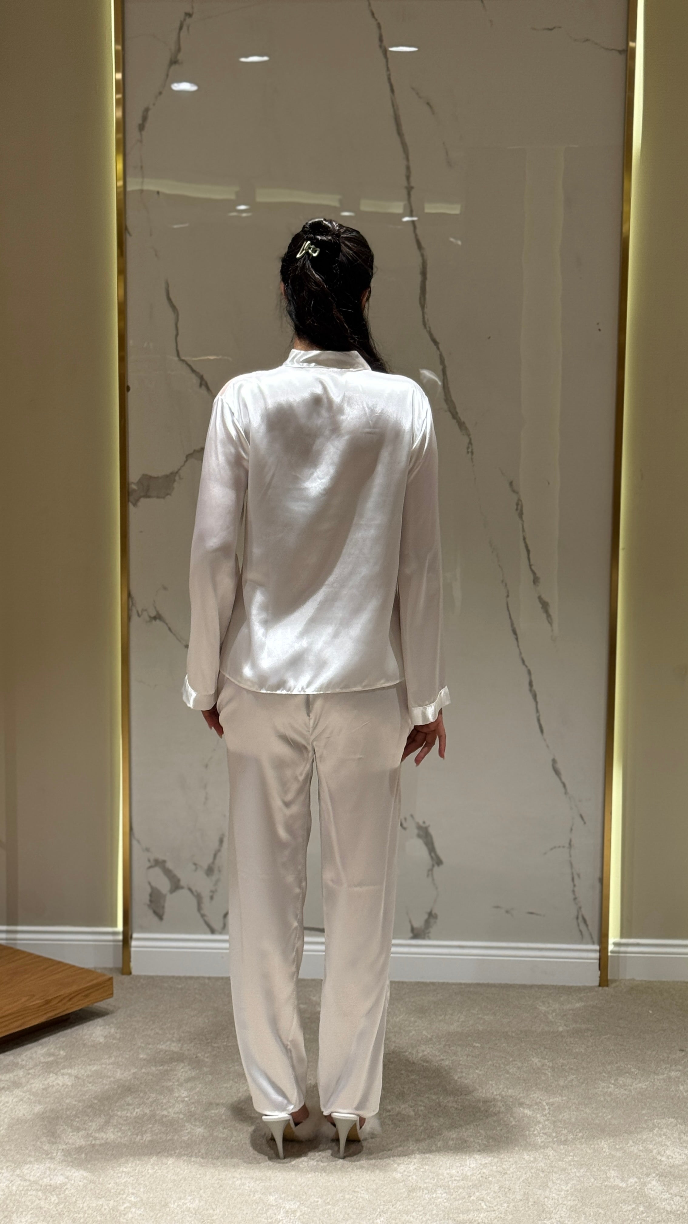 Dantel Detaylı Beyaz Sabahlık 6'lı Set