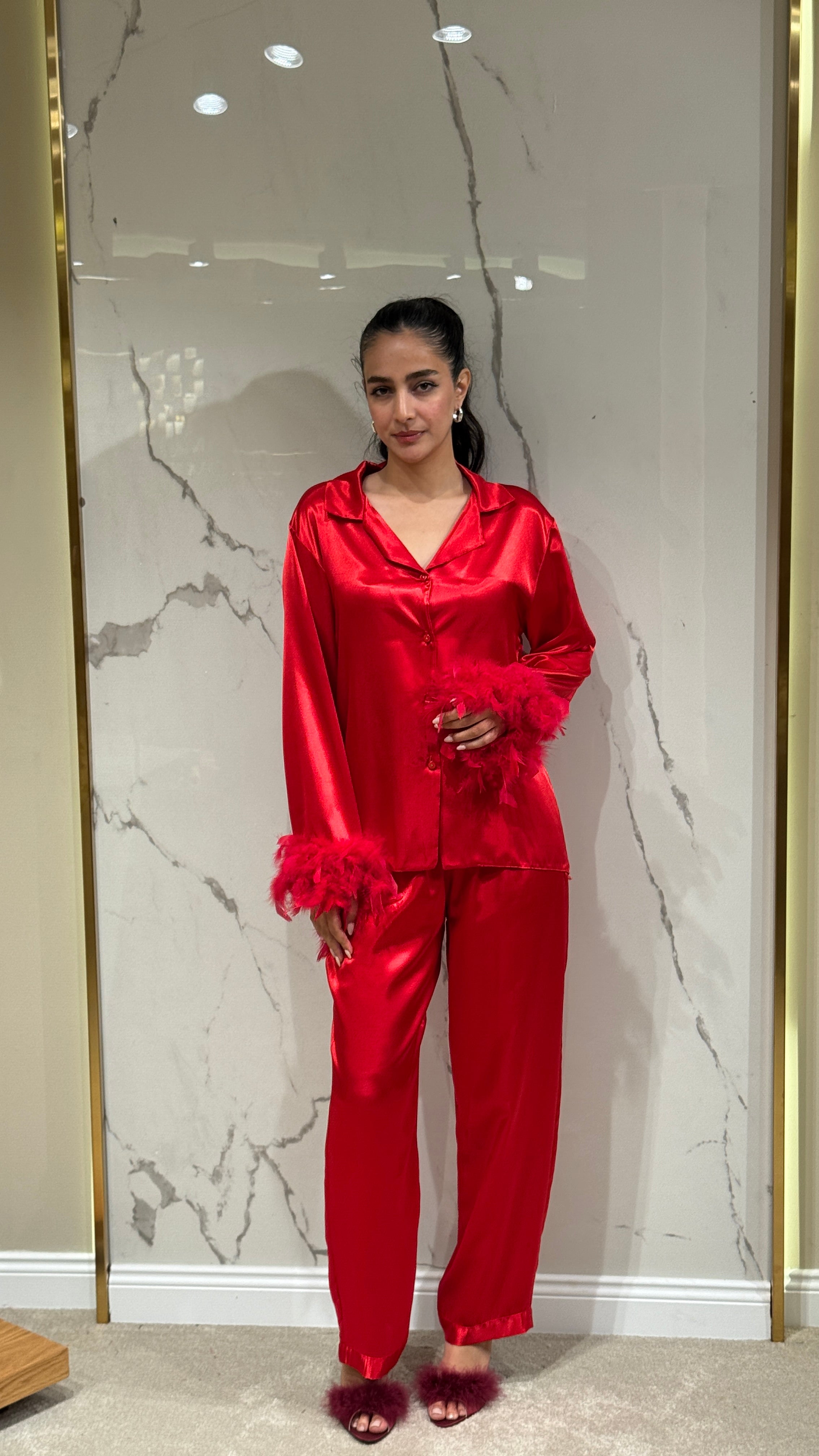 Saten Sabahlık 6'lı Set Takım