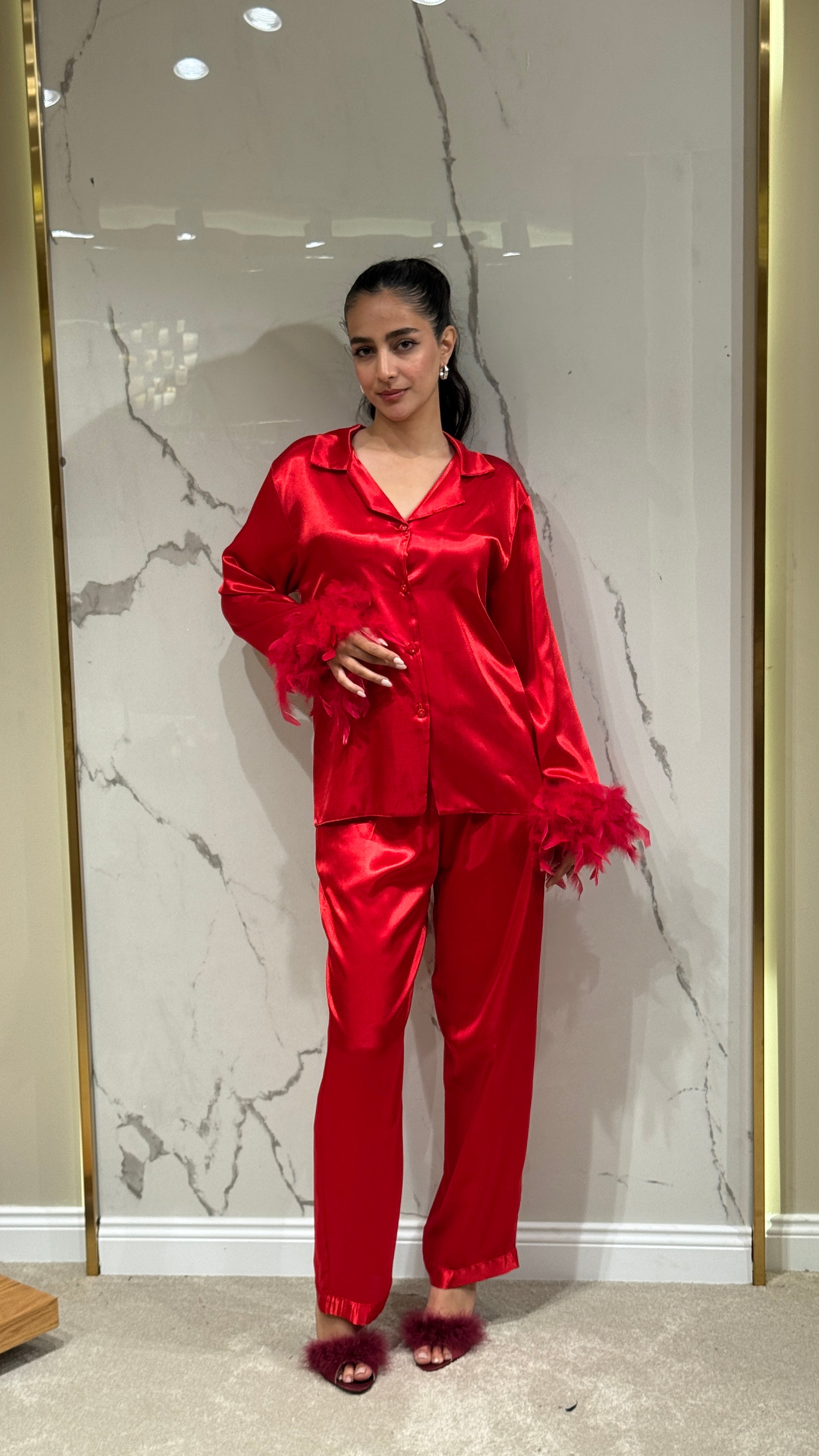 Saten Sabahlık 6'lı Set Takım