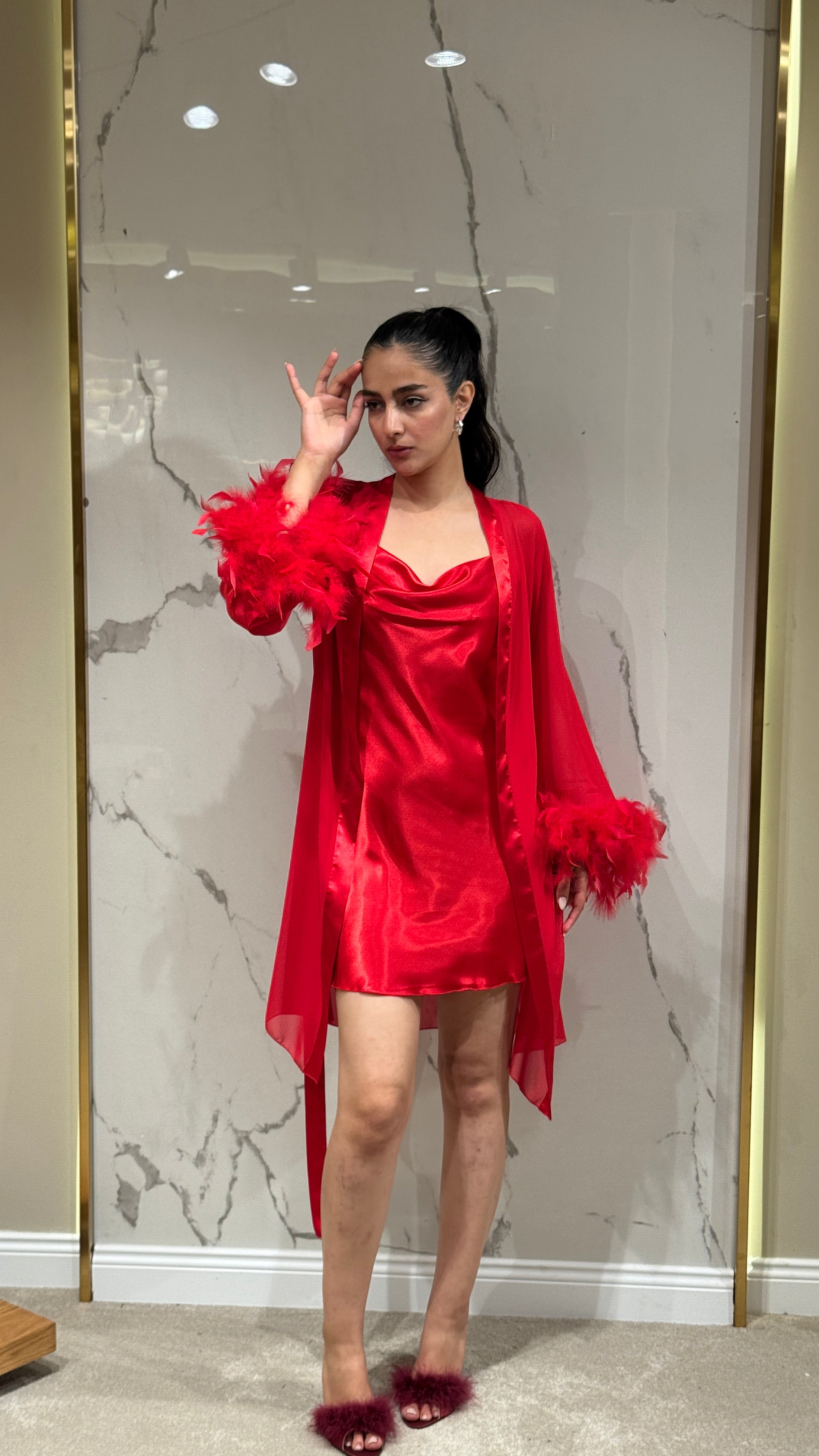 Saten Sabahlık 6'lı Set Takım