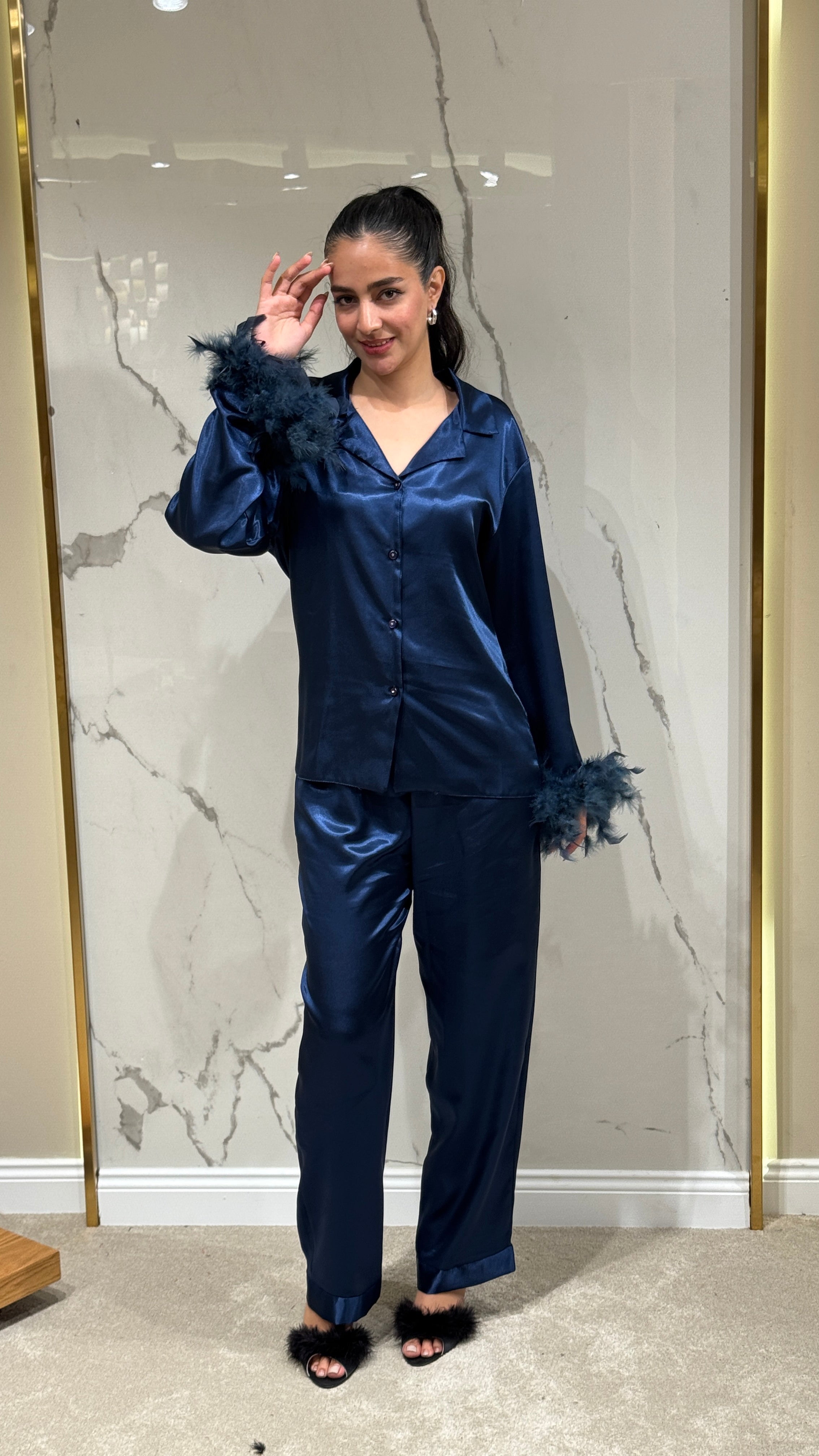 Saten Sabahlık 6'lı Set Takım