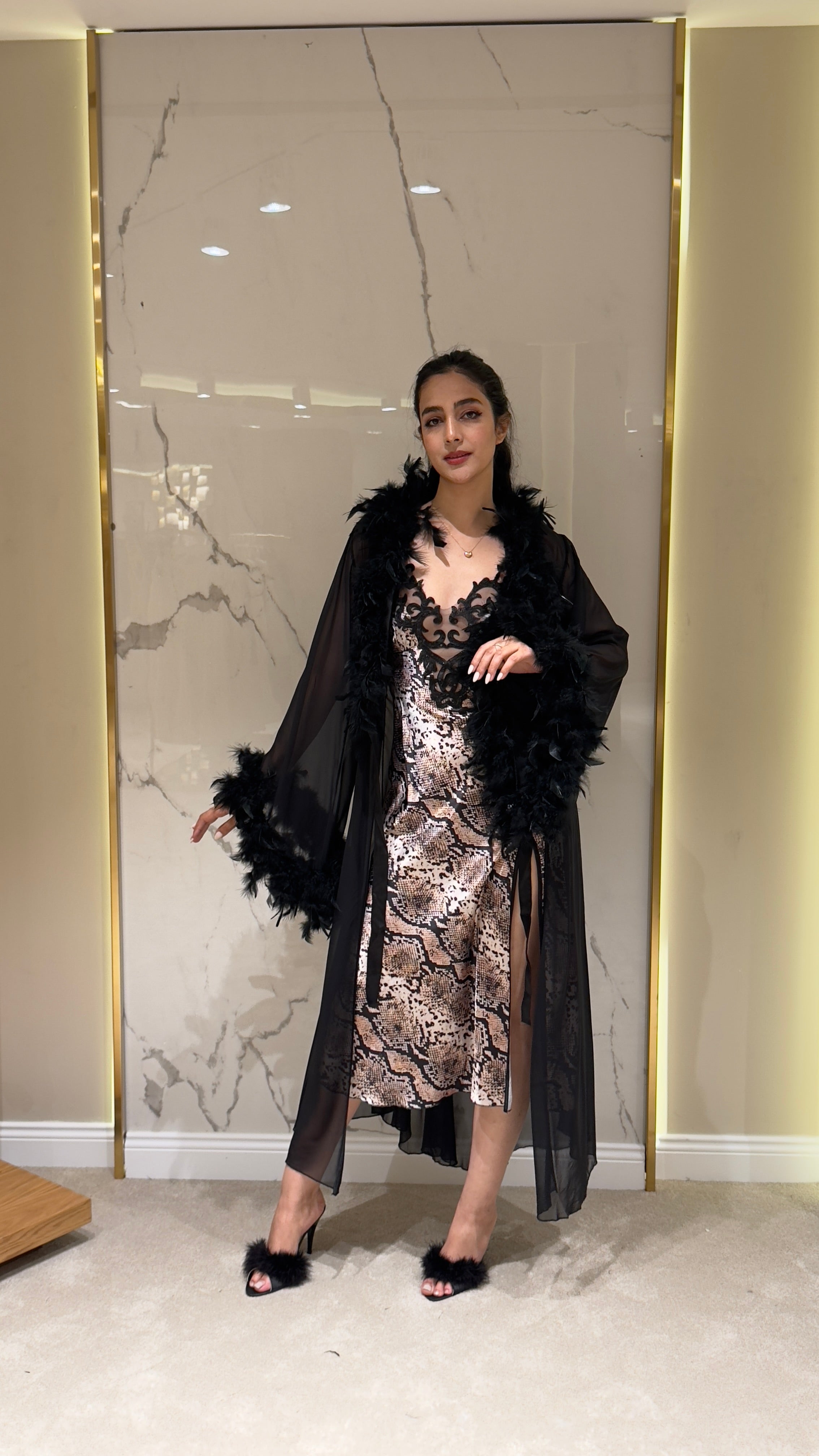 Sabahlık Takım Set - Leopar Desenli