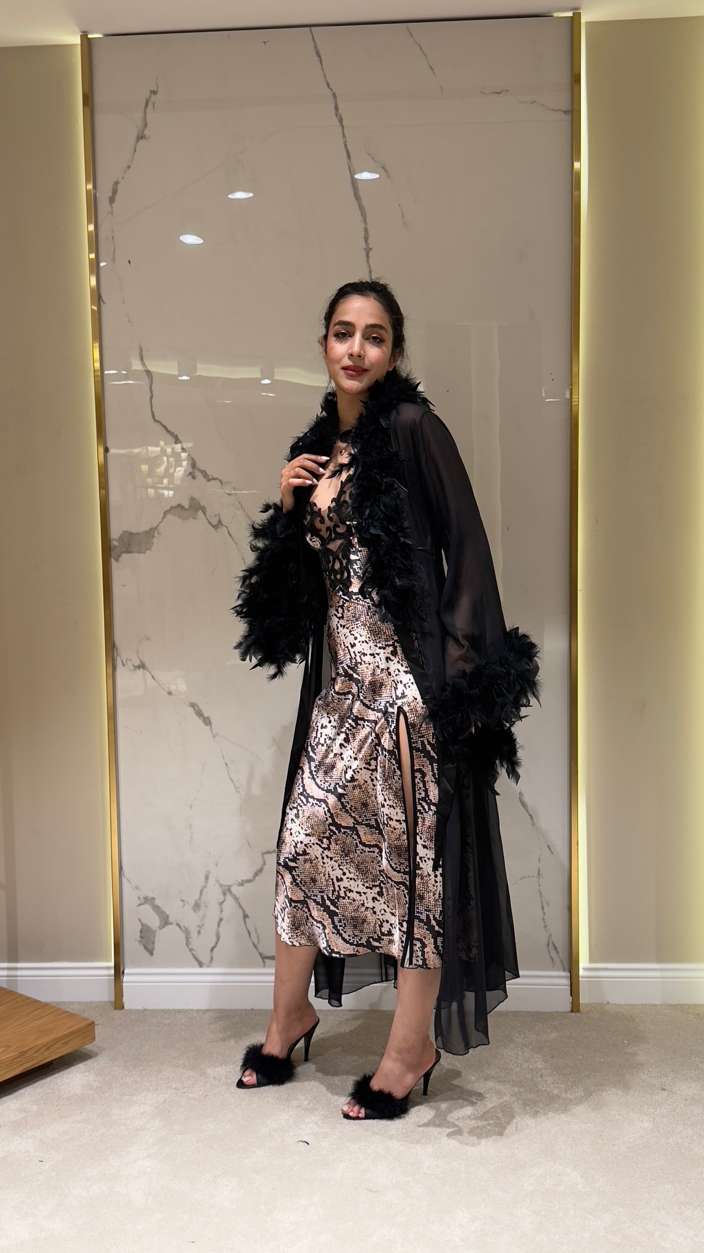 Sabahlık Takım Set - Leopar Desenli