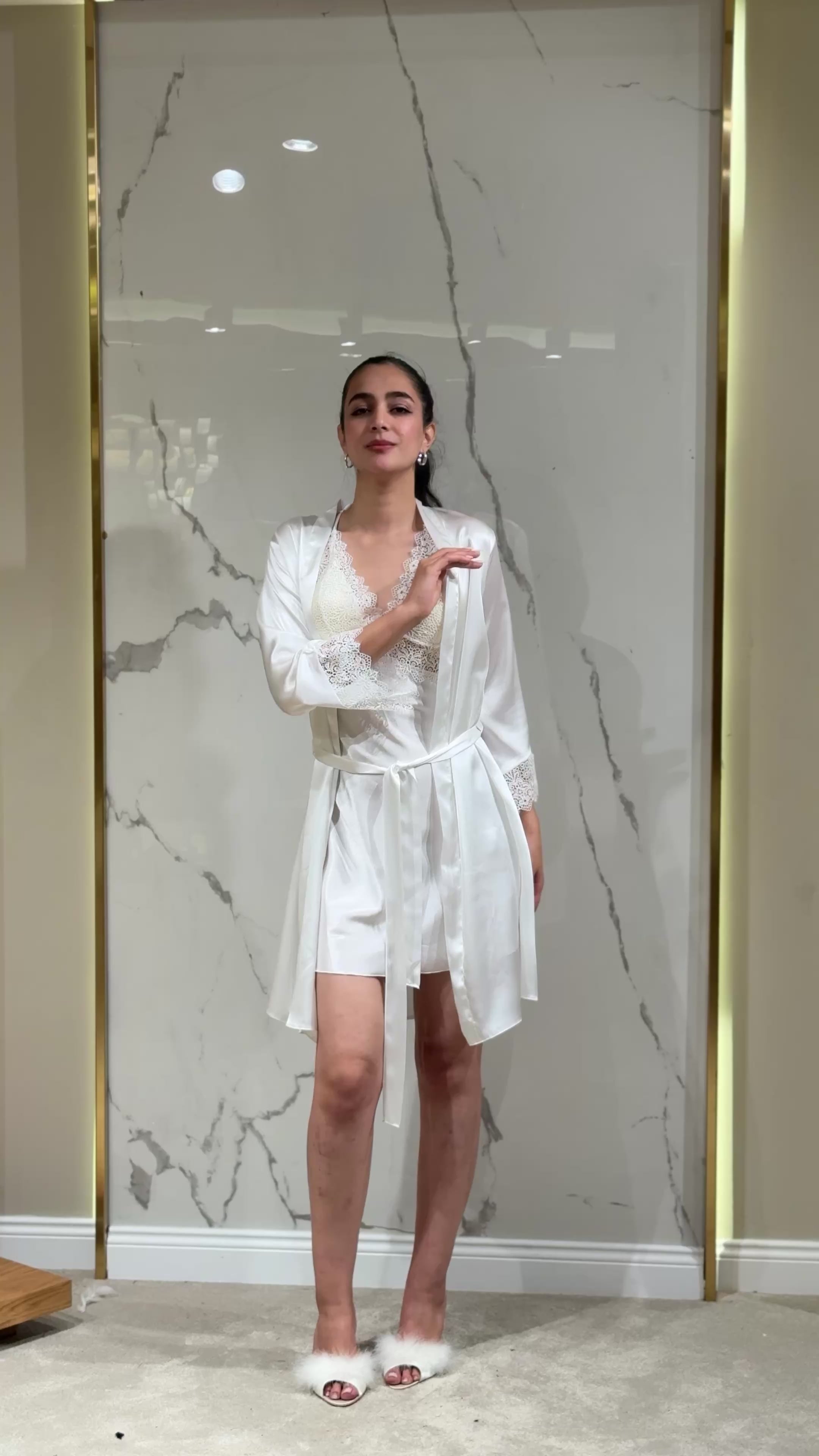 Saten Sabahlık 6'lı Set Takım