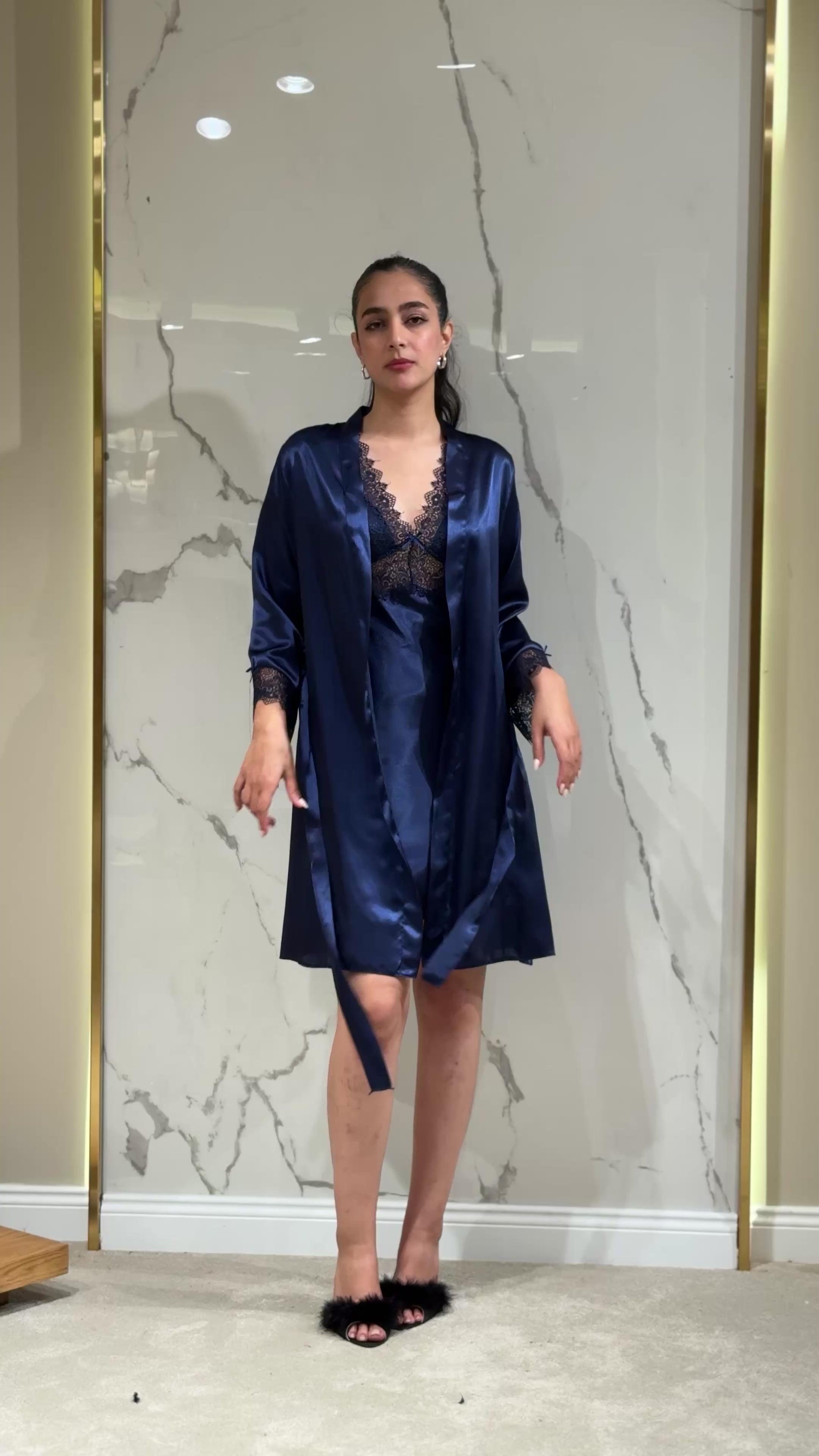 Saten Sabahlık 6'lı Set Takım