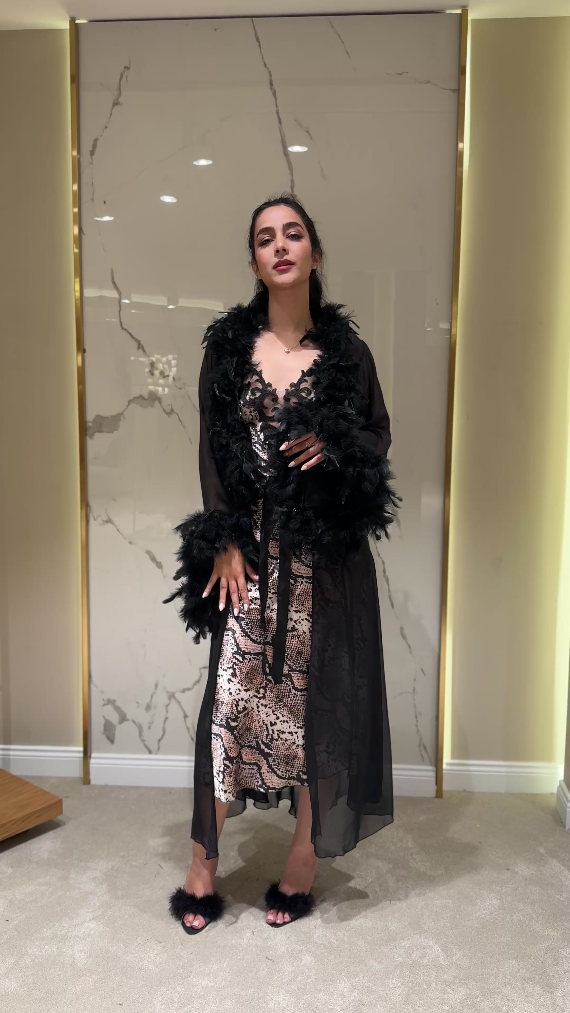 Sabahlık Takım Set - Leopar Desenli