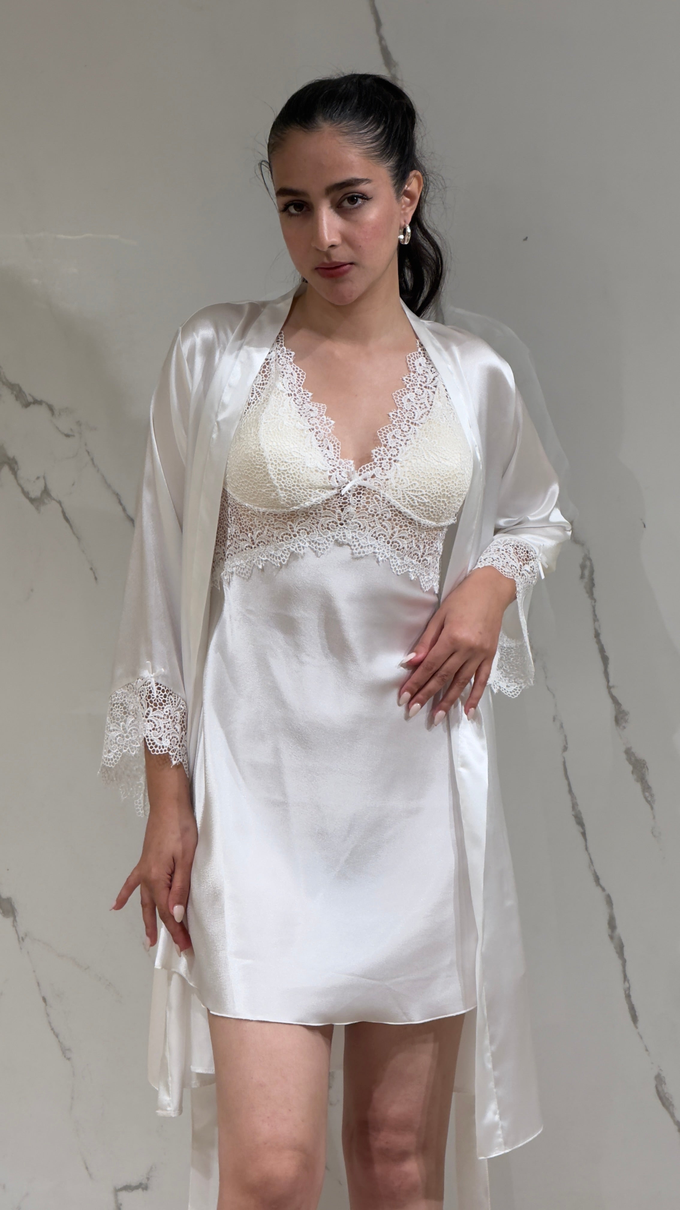 Saten Sabahlık 6'lı Set Takım