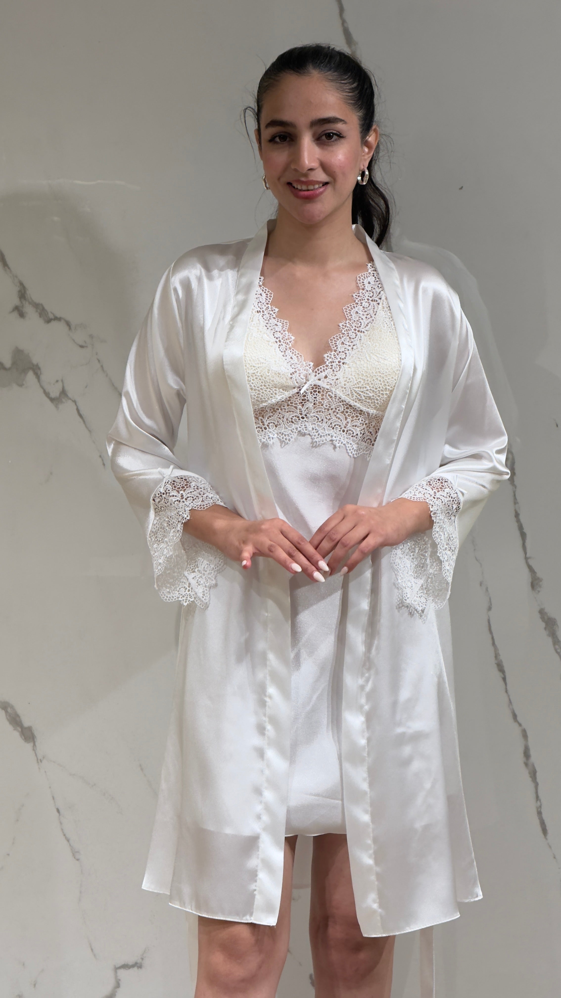 Saten Sabahlık 6'lı Set Takım