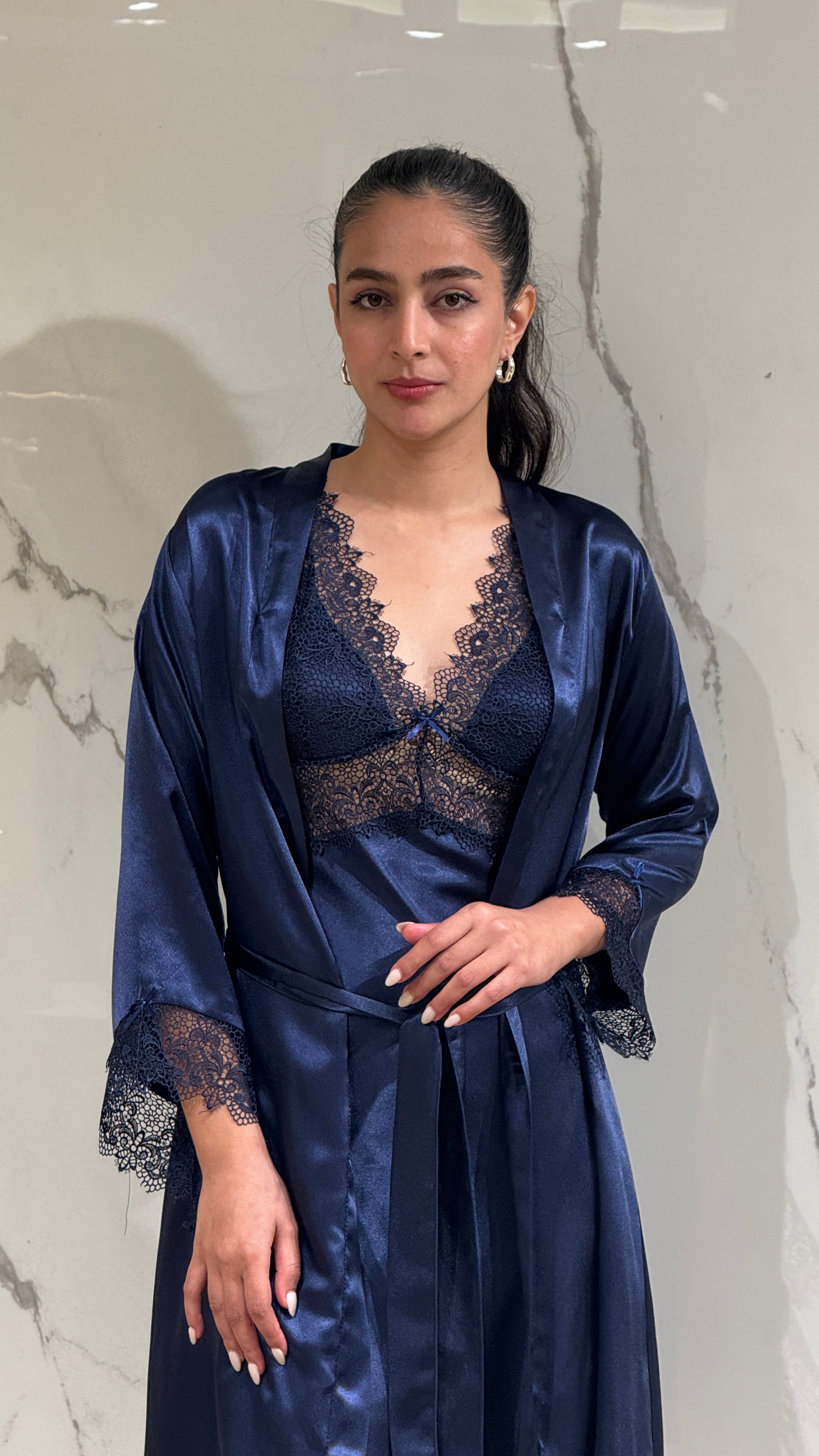 Saten Sabahlık 6'lı Set Takım