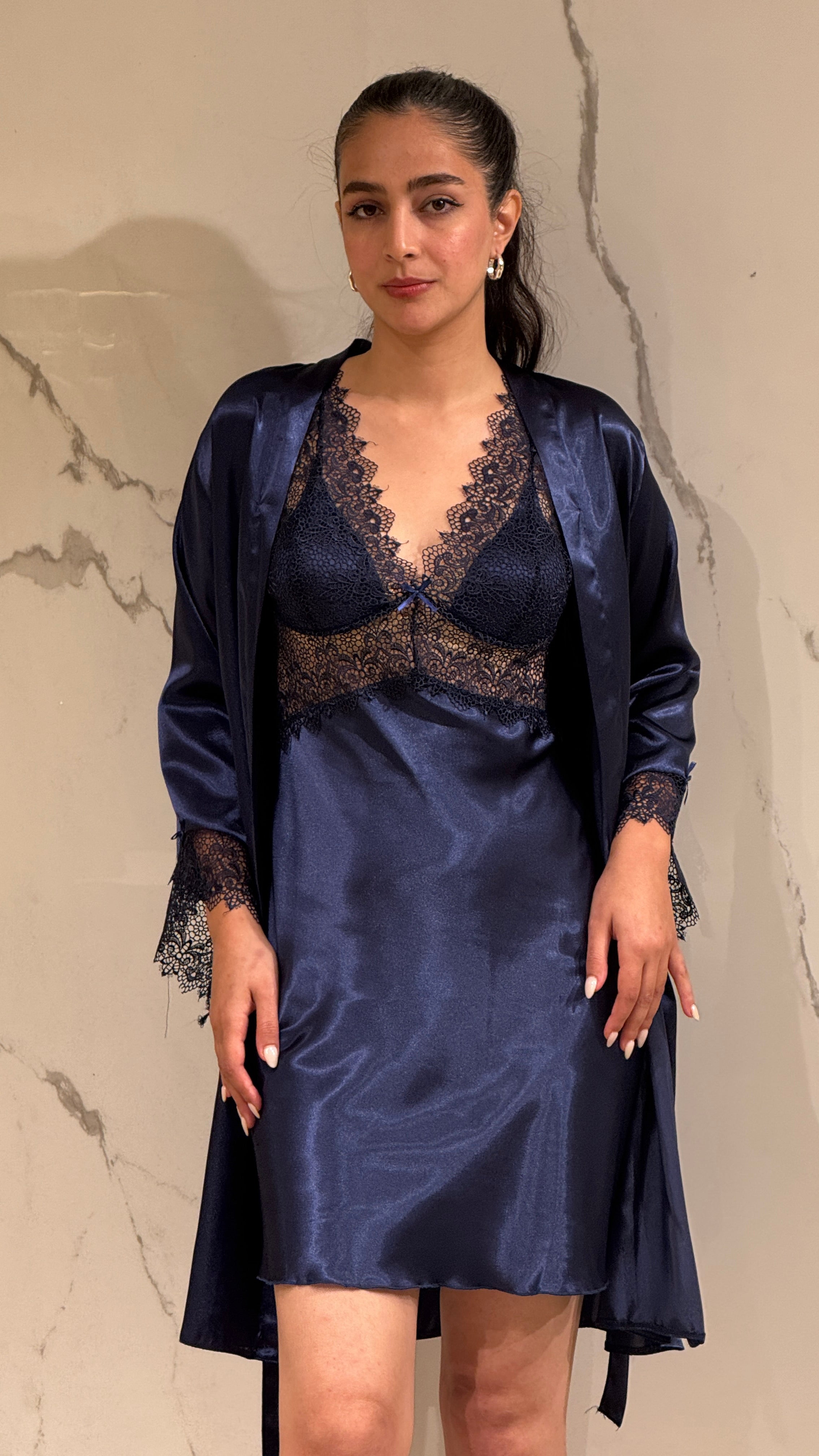 Saten Sabahlık 6'lı Set Takım