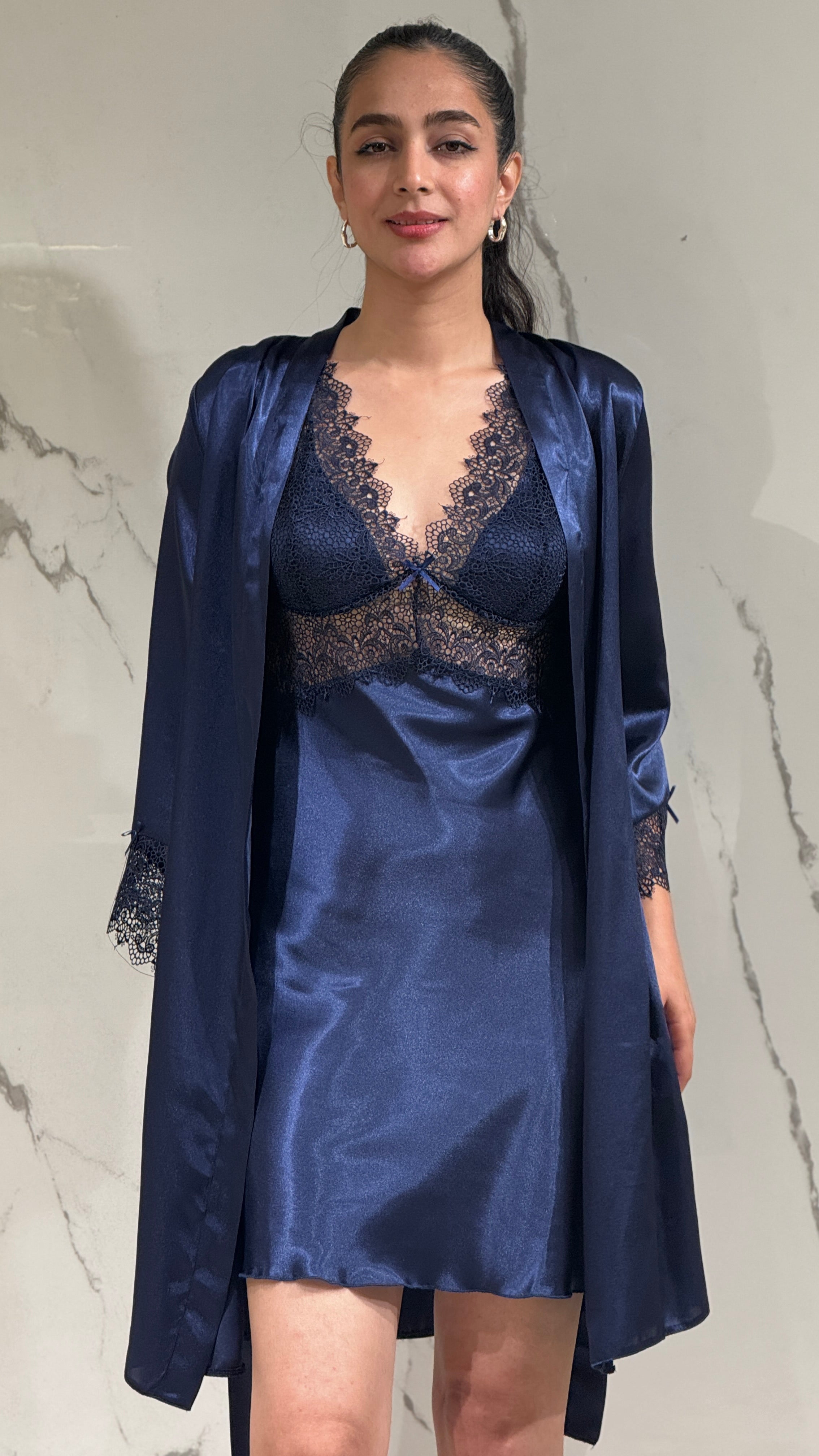 Saten Sabahlık 6'lı Set Takım