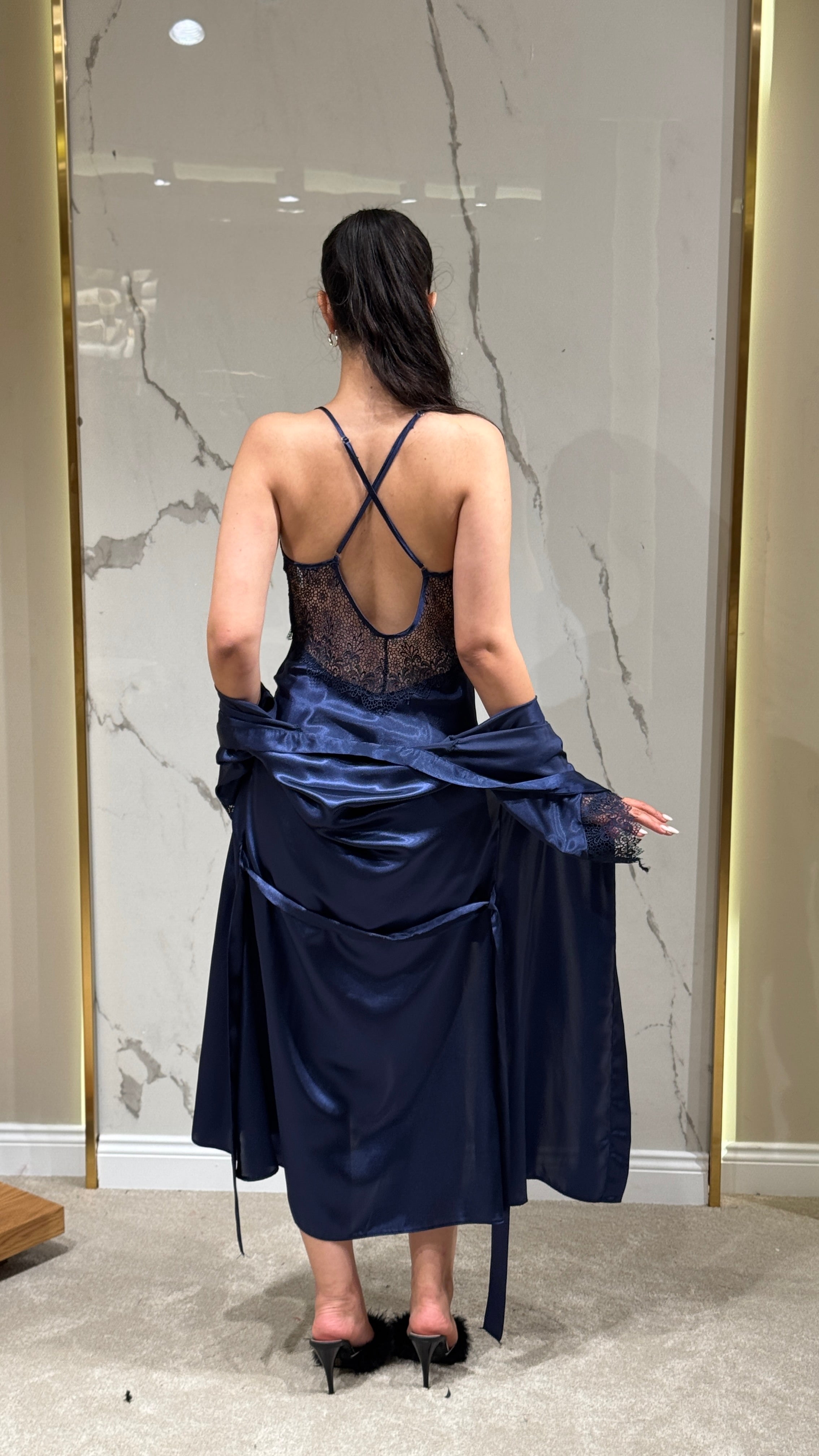 Saten Sabahlık 6'lı Set Takım