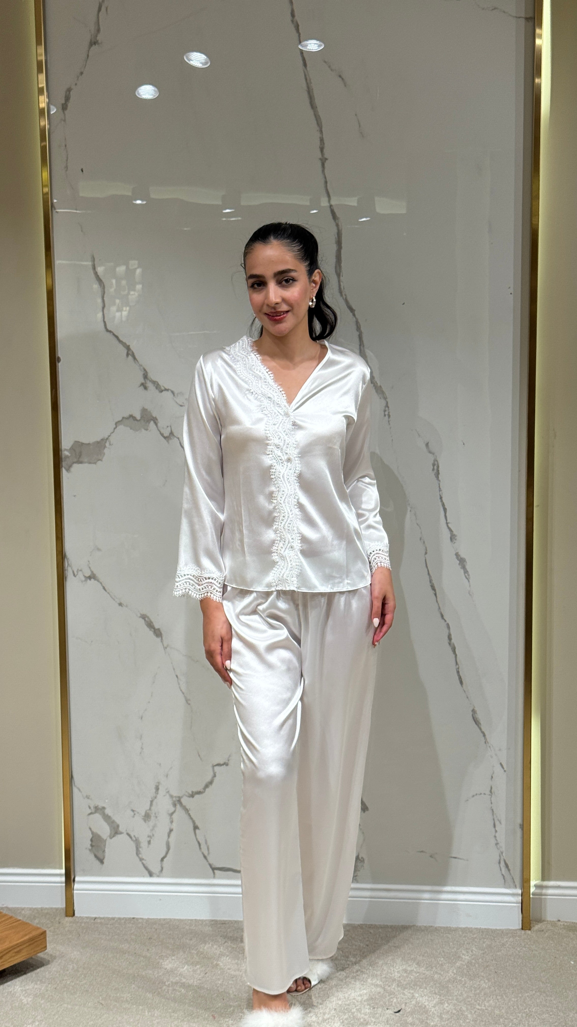 Saten Sabahlık 6'lı Set Takım