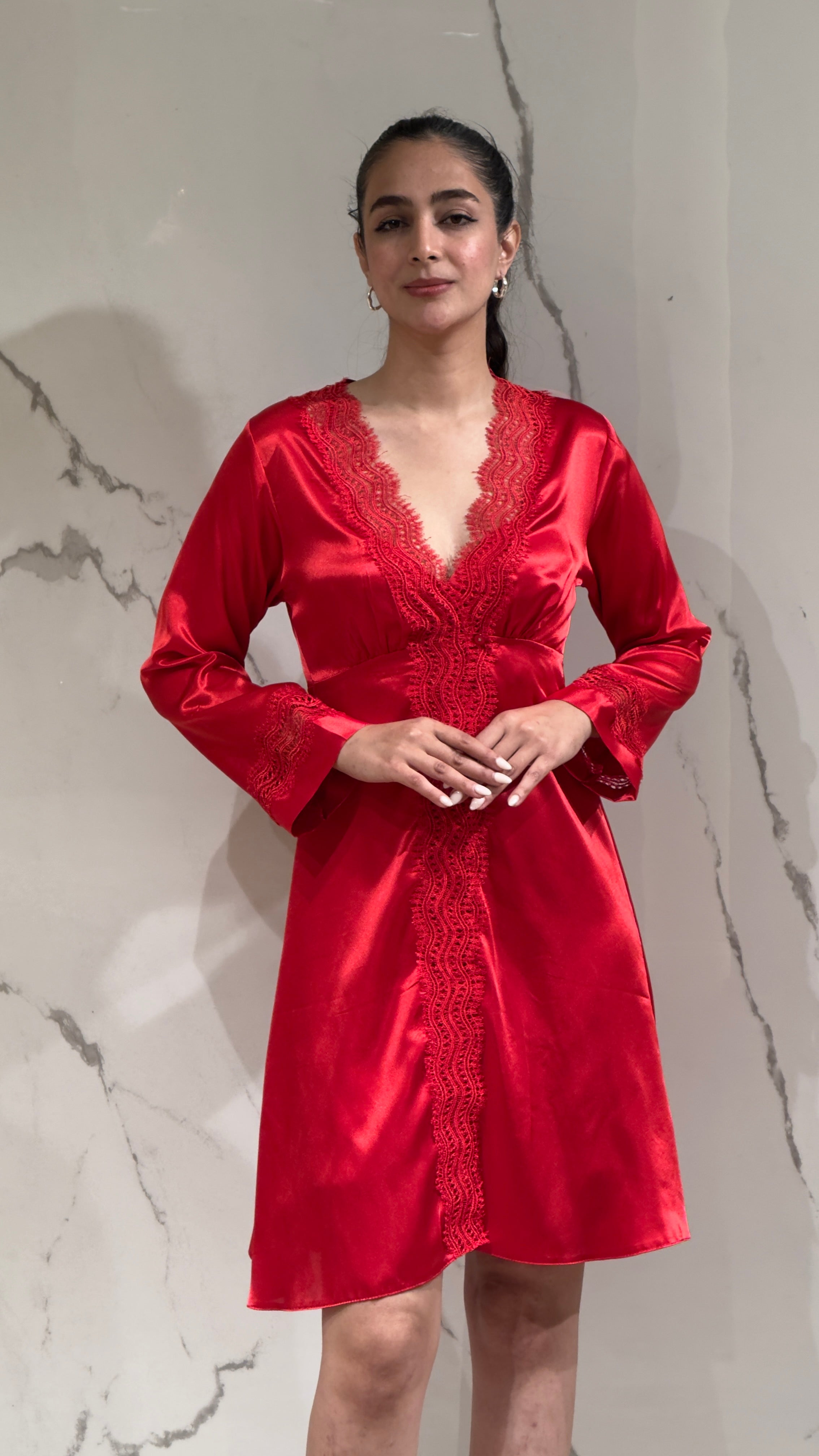 Saten Sabahlık 6'lı Set Takım