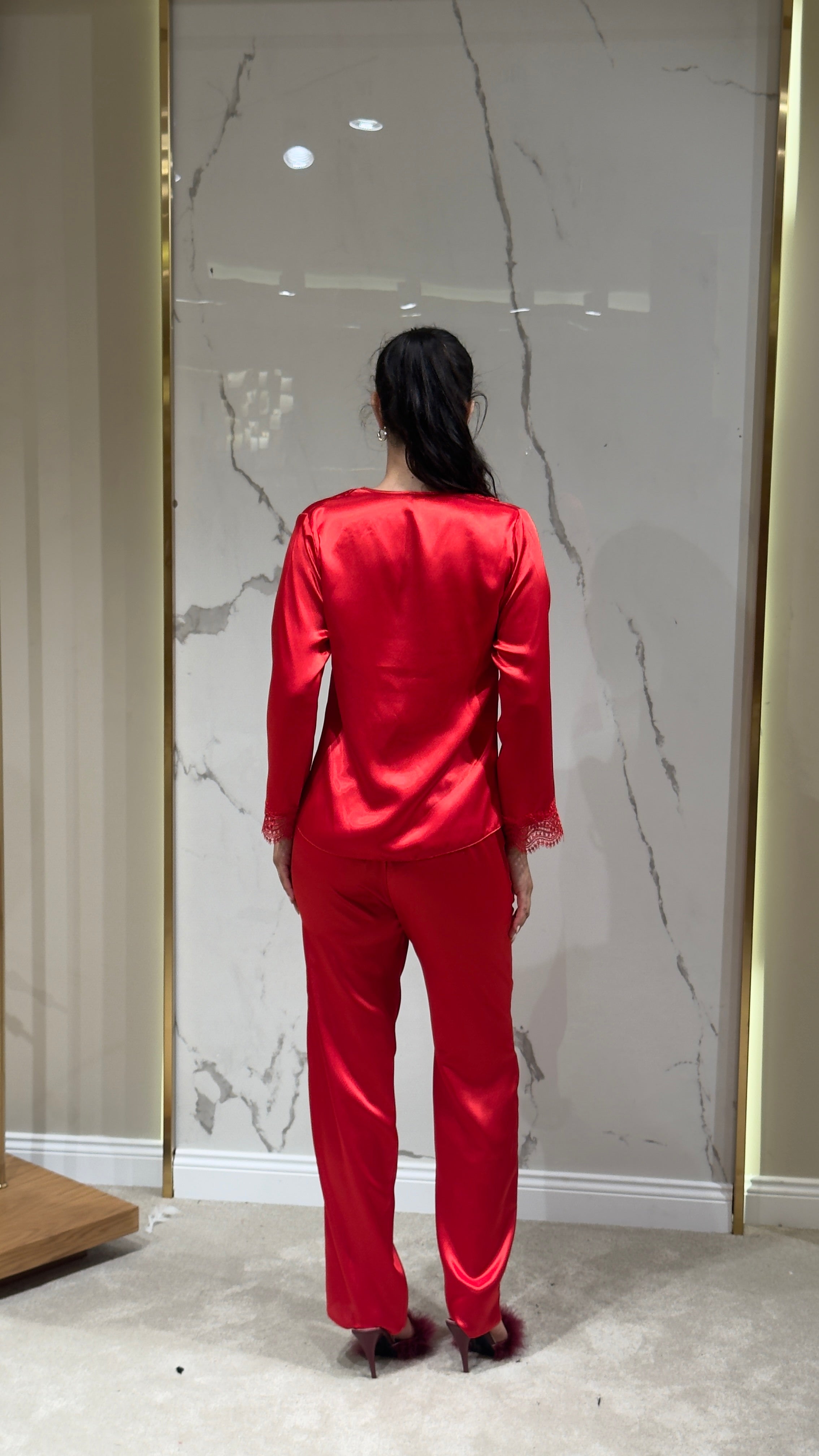 Saten Sabahlık 6'lı Set Takım