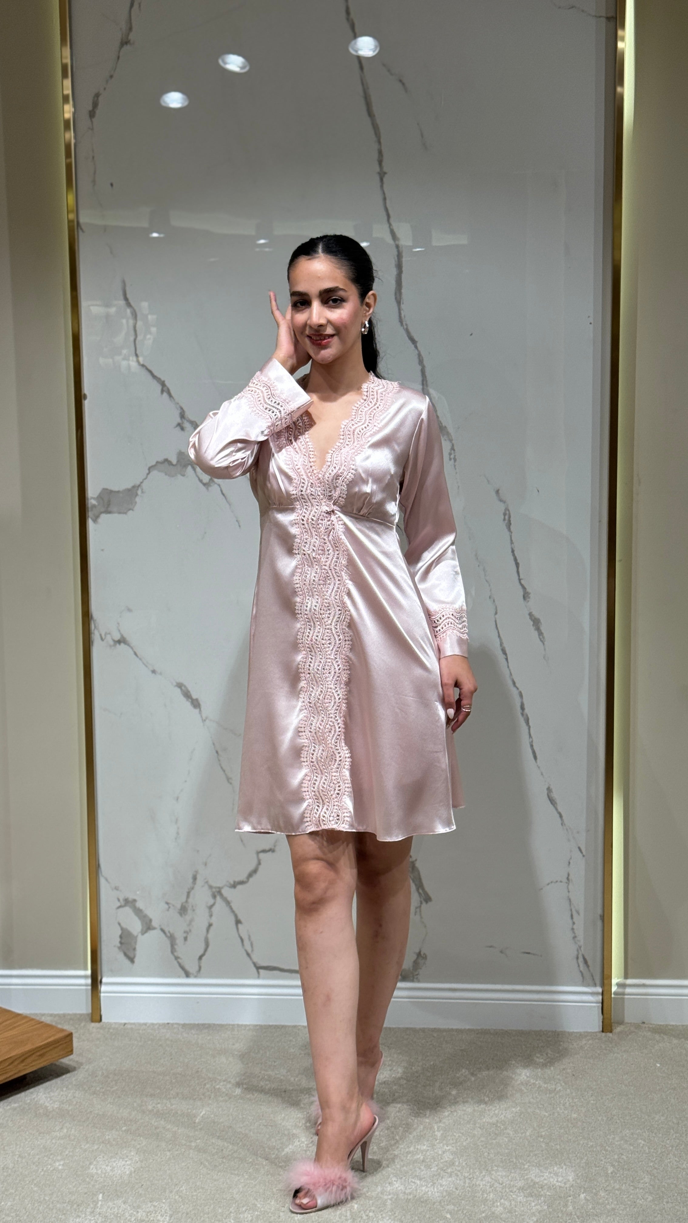 Saten Sabahlık 6'lı Set Takım