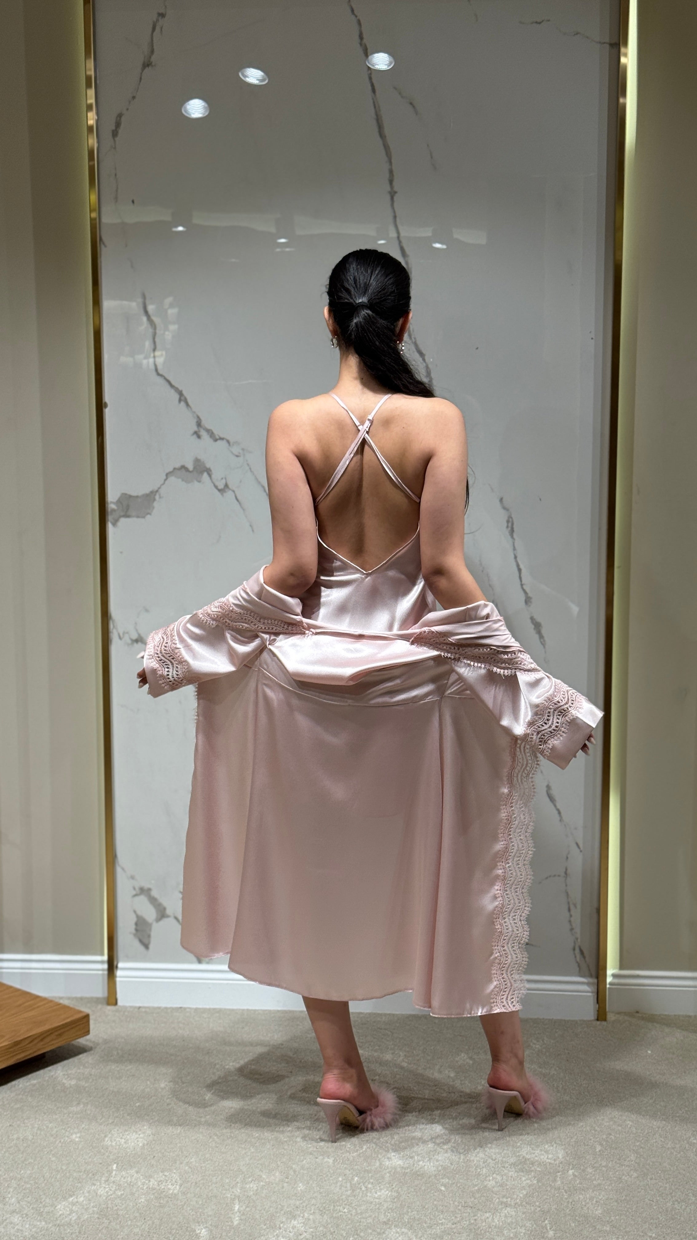 Saten Sabahlık 6'lı Set Takım