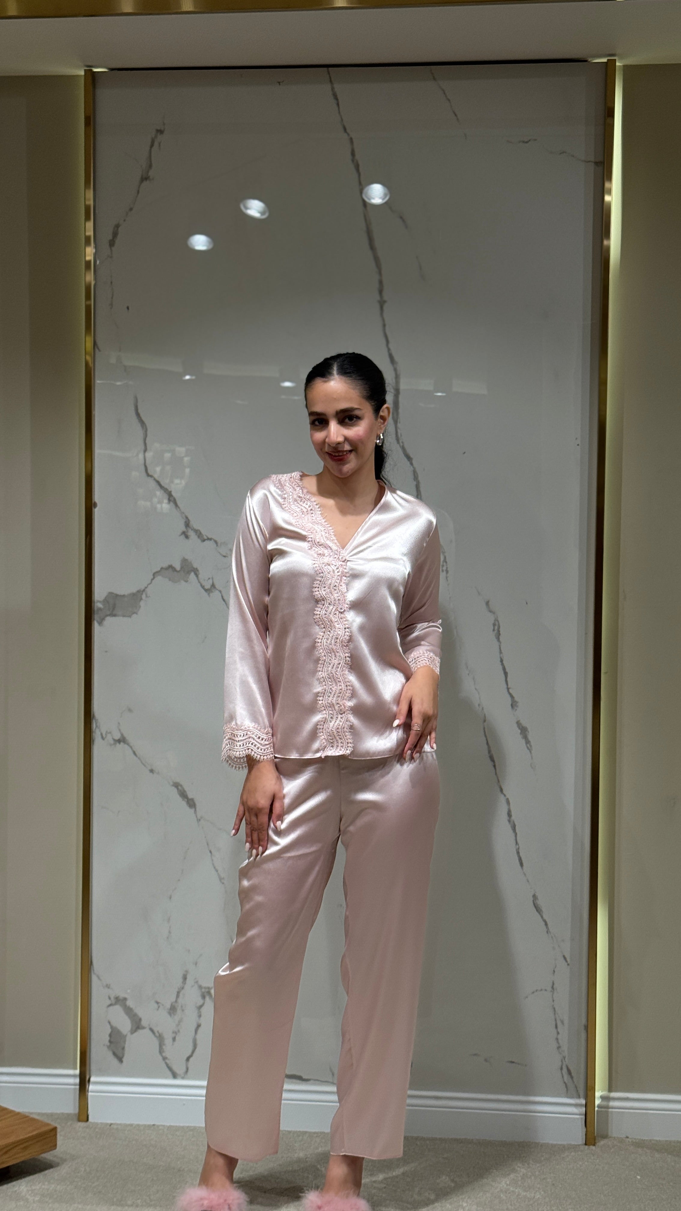 Saten Sabahlık 6'lı Set Takım