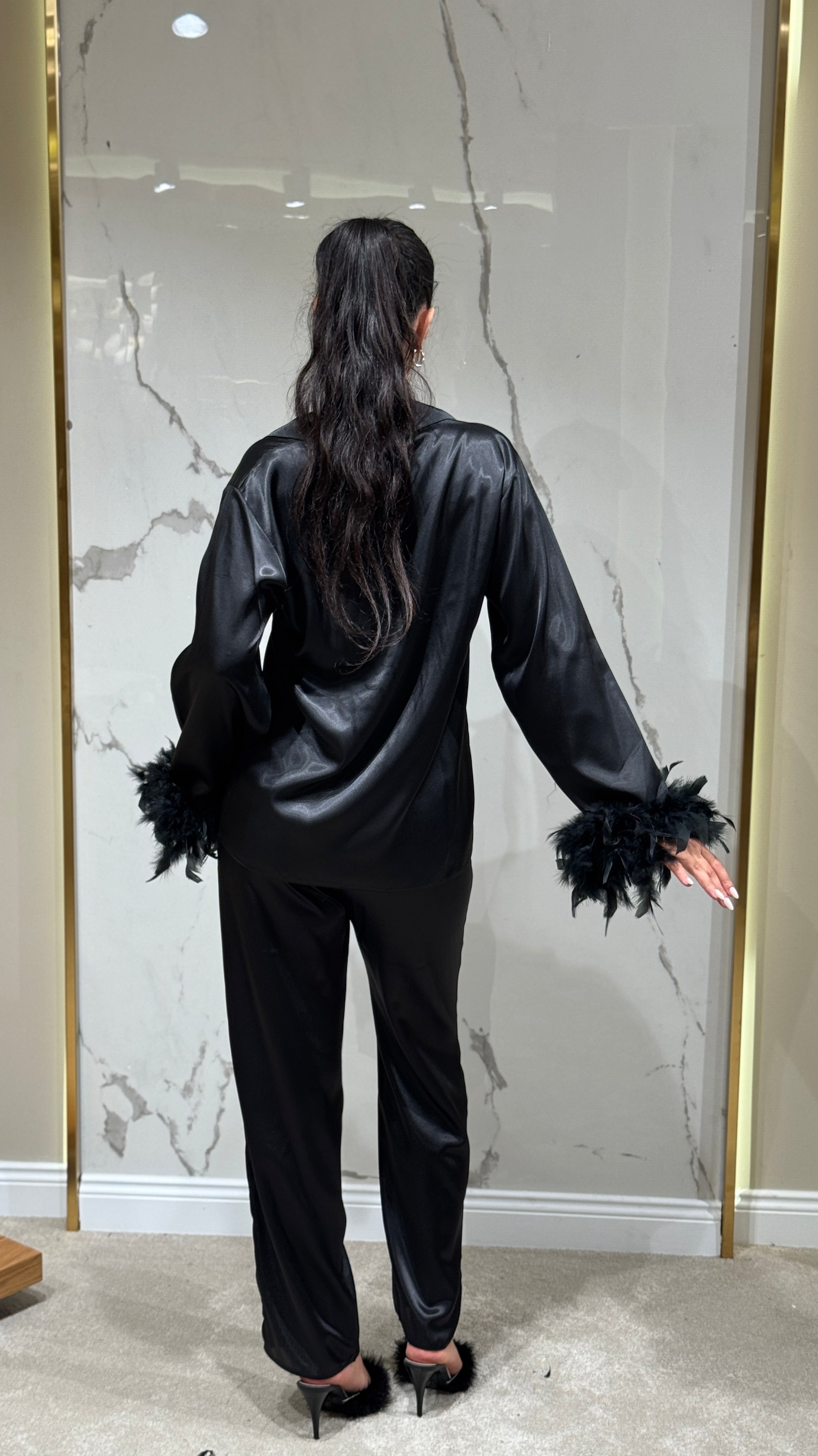 Saten Sabahlık 6'lı Set Takım