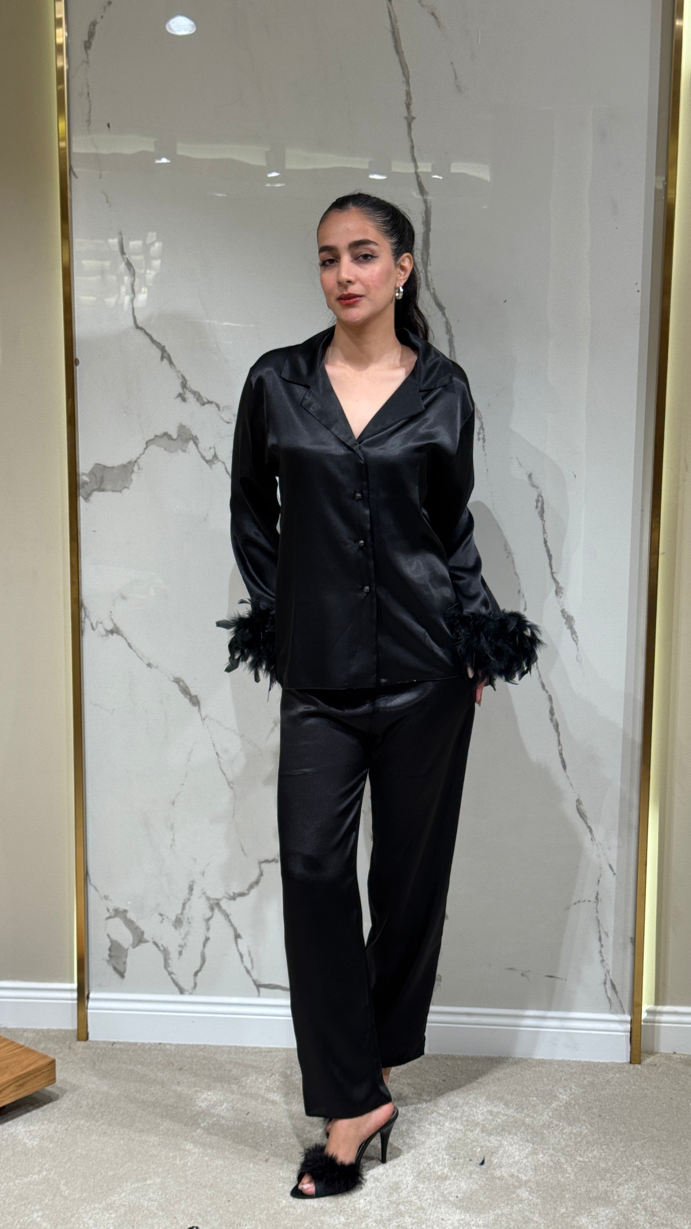 Saten Sabahlık 6'lı Set Takım